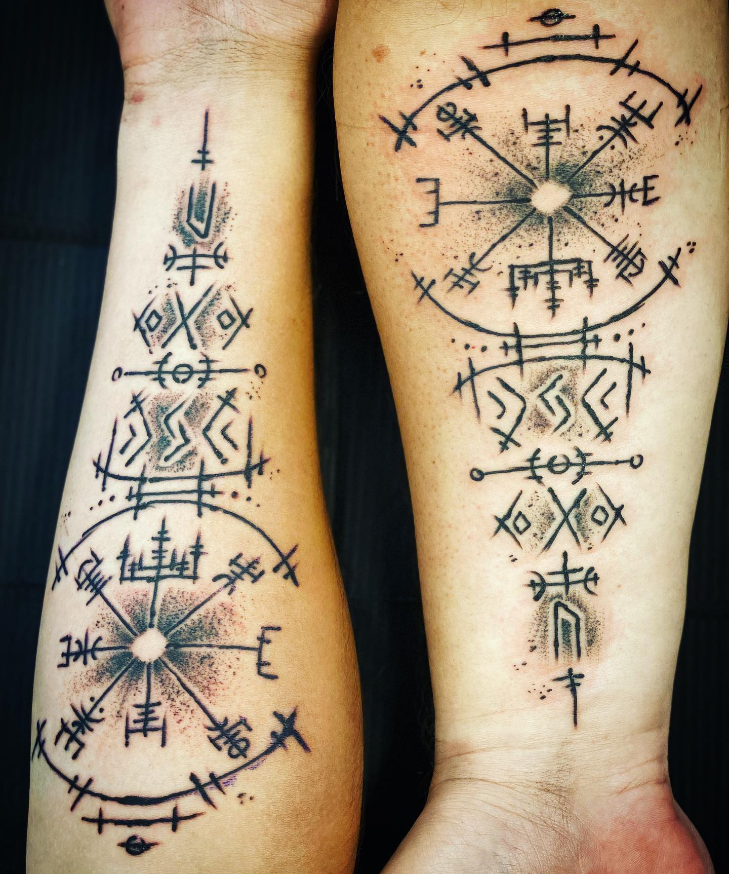 Father&Son 
#tattoo #vegvisirtattoo #vegvisir #1272  #12 #7 #2 #tattoos #forearmtattoo #runes